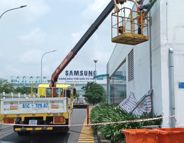 Cho thuê xe cẩu Quận 12 – giải pháp thi công an toàn từ Nâng Cẩu SG